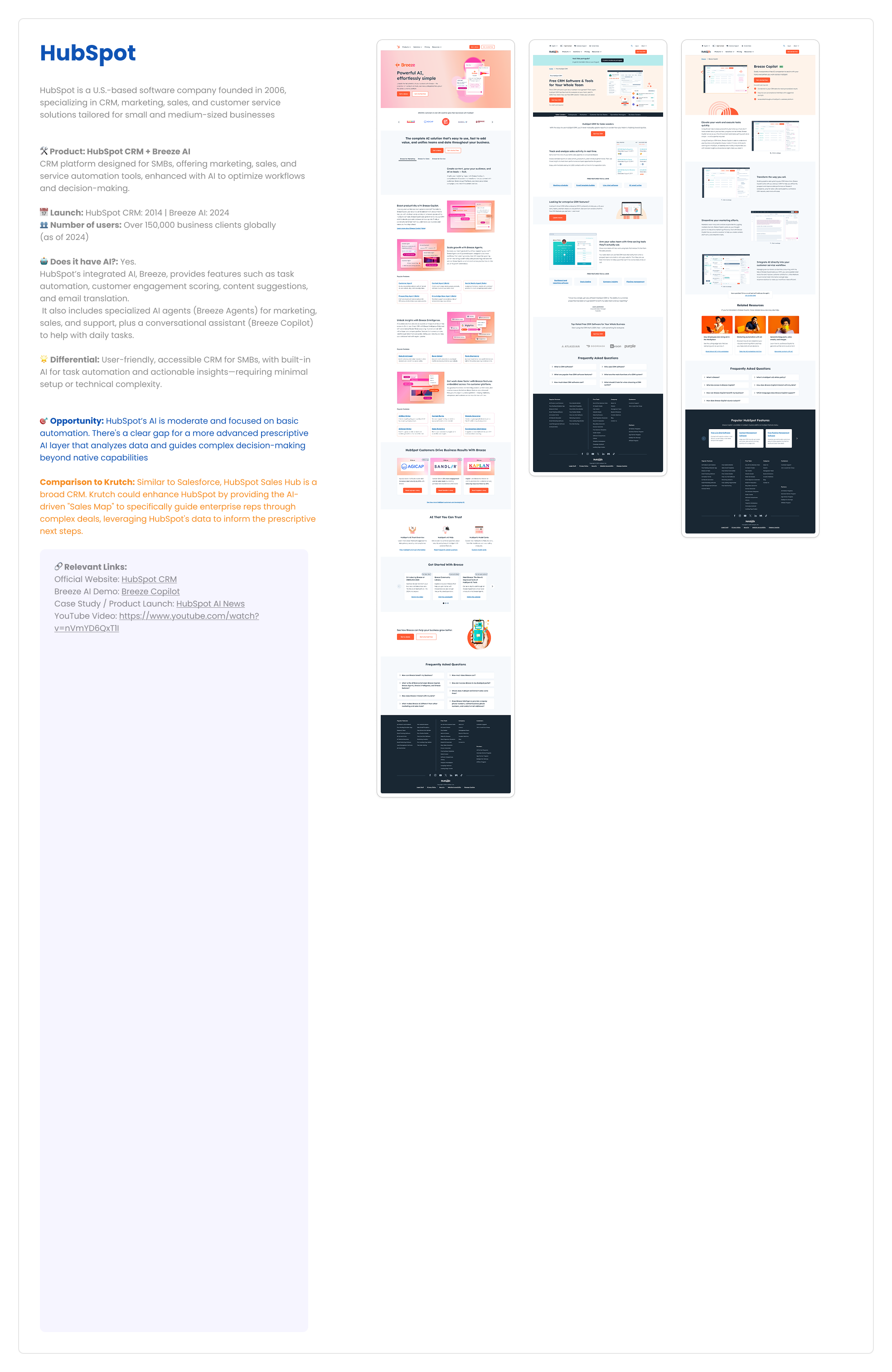 Competitive benchmark — HubSpot