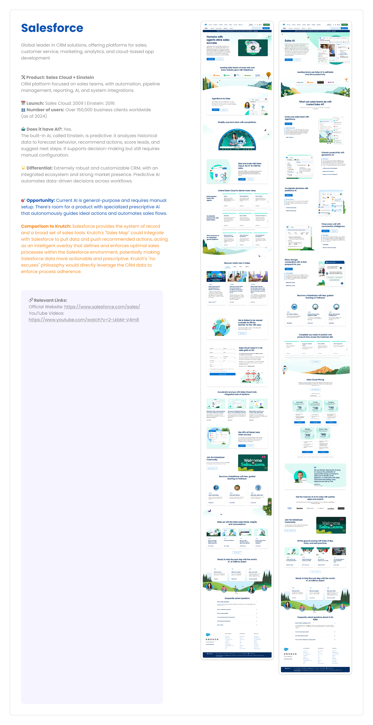Competitive benchmark — Salesforce